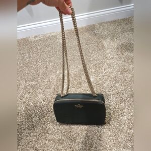 Kate Spade Hunter Green Double Zipper Box Bag